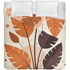 Leaves Boho Monster Nature Duvet Cover Double Side (king Size) by Salmanaz77