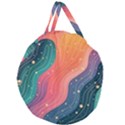 Art Abstract Pattern Giant Round Zipper Tote View2