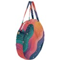 Art Abstract Pattern Giant Round Zipper Tote View3