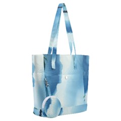 Delicate Watercolor Painting Surreal Oasis Scene With Intense Dramatic Lighting Everyday Shoulder Bag With Pouch Bag by pollyparadiseartshop