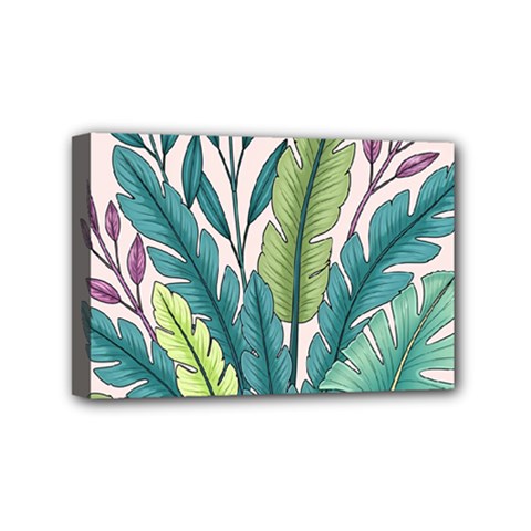 Illustrations Plants Nature Leaves Mini Canvas 6  X 4  (stretched) by Salmanaz77