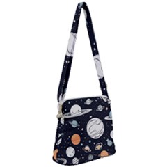 Space Galaxy Universe Stars Sky Zipper Messenger Bag by Paksenen