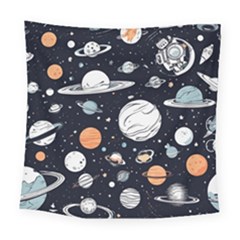 Space Galaxy Universe Stars Sky Square Tapestry (large) by Paksenen