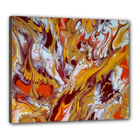Phoenix Canvas 24  X 20  (stretched) by kaleidomarblingart