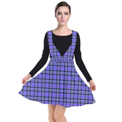 Blue Tartan Plaid 1 Plunge Pinafore Dress by dressshop
