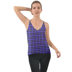 Blue Tartan Plaid 1 Chiffon Cami by dressshop