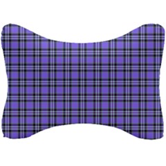 Blue Tartan Plaid 1 Seat Head Rest Cushion by dressshop
