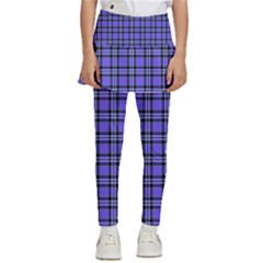 Blue Tartan Plaid 1 Kids  Skirted Pants by dressshop