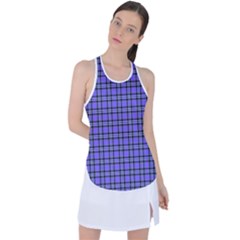 Blue Tartan Plaid 1 Racer Back Mesh Tank Top by dressshop