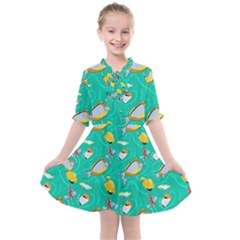Naso Flame Fabric Kids  All Frills Chiffon Dress by SeaworthyClothing