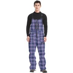 Purple Plaid Tartan 1 Men s Front Zip Ski And Snowboard Bib Pants by dressshop