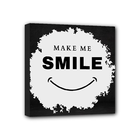 Black And White Simple Make Me Smile T Shirt 20250203 014057 0000 Mini Canvas 4  X 4  (stretched) by Cowcow2005