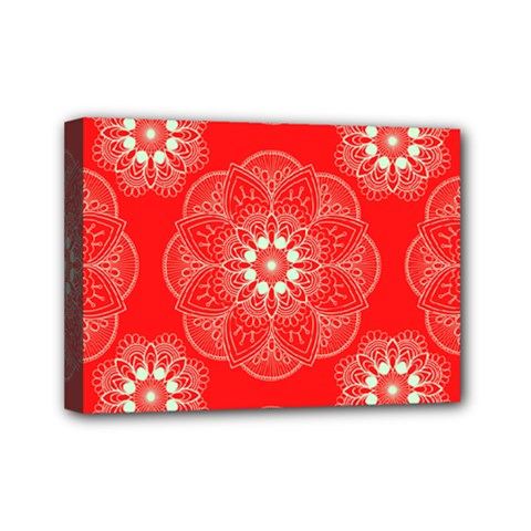 Crimson Current Mini Canvas 7  X 5  (stretched) by ArtfulThreads