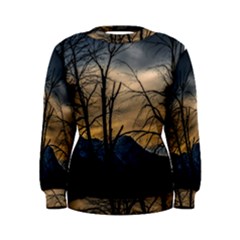 Tree Silhouette At Border Of Nahuel Haupi Lake, Rio Negro, Argentina Women s Sweatshirt by dflcprintsclothing