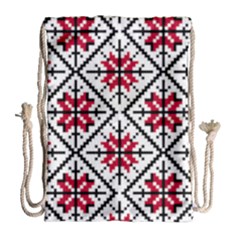 Ukrainian Folk Seamless Pattern Ornament Ethnic Ornament Border Element Traditional Art Drawstring Bag (large) by Grandong