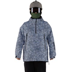 Blue Ornament Complex Mosaic Print Pattern Men s Ski And Snowboard Waterproof Breathable Jacket by dflcprintsclothing