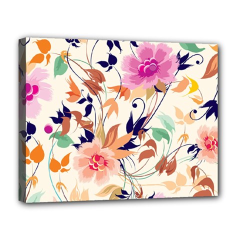 Abstract Floral Background Canvas 14  X 11  (stretched) by kyorashop23