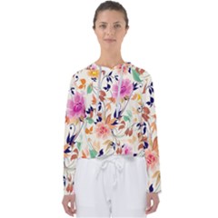 Abstract Floral Background Women s Slouchy Sweat by kyorashop23