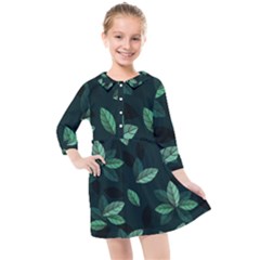 Foliage Kids  Quarter Sleeve Shirt Dress by HermanTelo