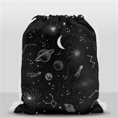 Cosmic Black Space Star Drawstring Bag (small) by Ndabl3x