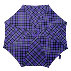 Blue Tartan Plaid 1 Diagonal Hook Handle Umbrellas (medium) by dressshop