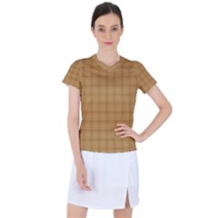 Autumn Fall Plaid Tartan 1 Women s Sports Top by dressshop