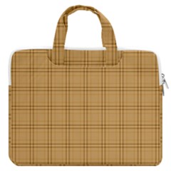 Autumn Fall Plaid Tartan 1 Macbook Pro 13  Double Pocket Laptop Bag by dressshop