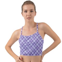 Purple Plaid Tartan 2 Diagonal Mini Tank Bikini Top by dressshop