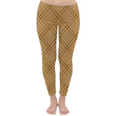 Autumn Fall Plaid Tartan 1 Diagonal Classic Winter Leggings by dressshop