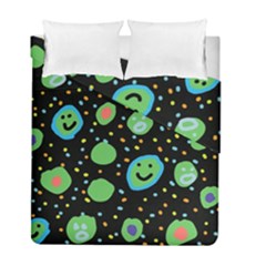 Doodle Dot Drawing Duvet Cover Double Side (full/ Double Size) by Salmanaz77