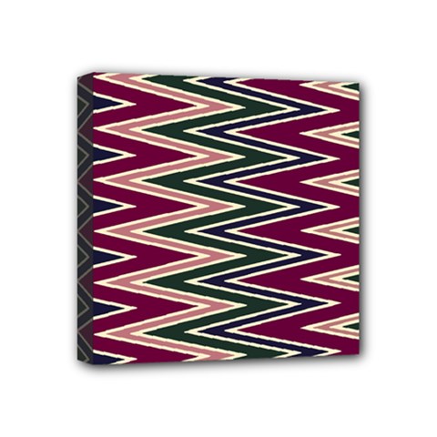 Pattern Zigzag Stripe Design Mini Canvas 4  X 4  (stretched) by Maspions