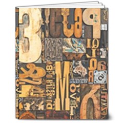3d Letters Macro Wooden Letters Letters Textures 8  X 10  Hardcover Notebook by Salmanaz77