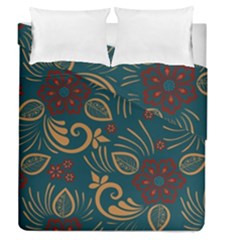 Flowers Floral Retro Flower Texture Duvet Cover Double Side (queen Size) by Salmanaz77