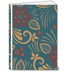 Flowers Floral Retro Flower Texture 5  X 7  Hardcover Notebook by Salmanaz77