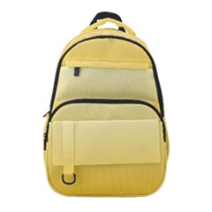 Cream Yellow To Amber Orange Linear Gradient Carry-on Travel Backpack by GradientsOmbre