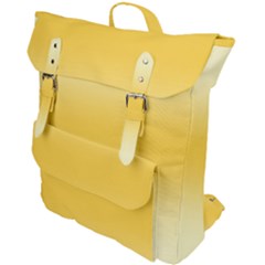 Cream Yellow To Amber Orange Bilinear Gradient Buckle Up Backpack by GradientsOmbre