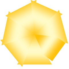 Amber Orange To Cream Yellow Bilinear Gradient Automatic Folding Umbrella With Case (small) by GradientsOmbre
