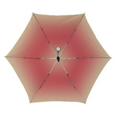 Cream Yellow To Crimson Red Bilinear Gradient Automatic Folding Umbrella With Case (small) by GradientsOmbre