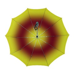 Electric Yellow To Burgundy Red Bilinear Gradient Automatic Folding Umbrella With Case (large) by GradientsOmbre
