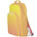 Electric Yellow To Coral Pink Linear Gradient Double Compartment Backpack View1