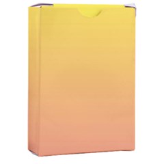 Electric Yellow To Coral Pink Linear Gradient Playing Cards Single Design (rectangle) With Custom Box by GradientsOmbre