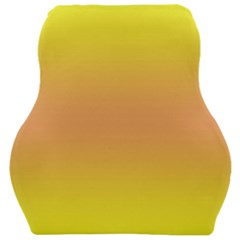 Electric Yellow To Coral Pink Bilinear Gradient Car Seat Velour Cushion  by GradientsOmbre