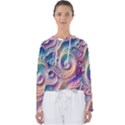 Abstract Fractal Art Swirl Pattern Women s Slouchy Sweat View1
