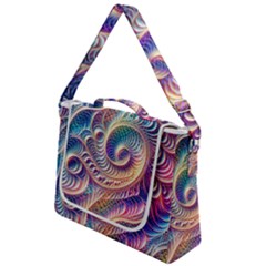 Abstract Fractal Art Swirl Pattern Box Up Messenger Bag by Salmanaz77