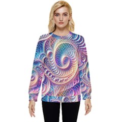 Abstract Fractal Art Swirl Pattern Hidden Pocket Sweatshirt by Salmanaz77