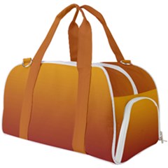 Amber Orange To Burgundy Red Linear Gradient Burner Gym Duffel Bag by GradientsOmbre