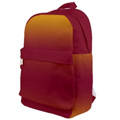 Amber Orange To Burgundy Red Bilinear Gradient Classic Backpack by GradientsOmbre