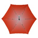 Pink Lace To Scarlet Red Linear Gradient Automatic Folding Umbrella with Case (Small) View1