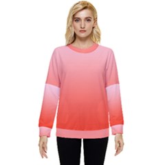 Pink Lace To Scarlet Red Linear Gradient Hidden Pocket Sweatshirt by GradientsOmbre