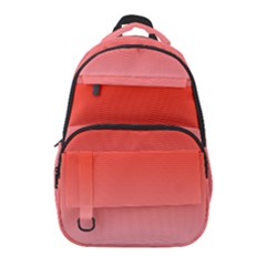 Scarlet Red To Pink Lace Linear Gradient Carry-on Travel Backpack by GradientsOmbre